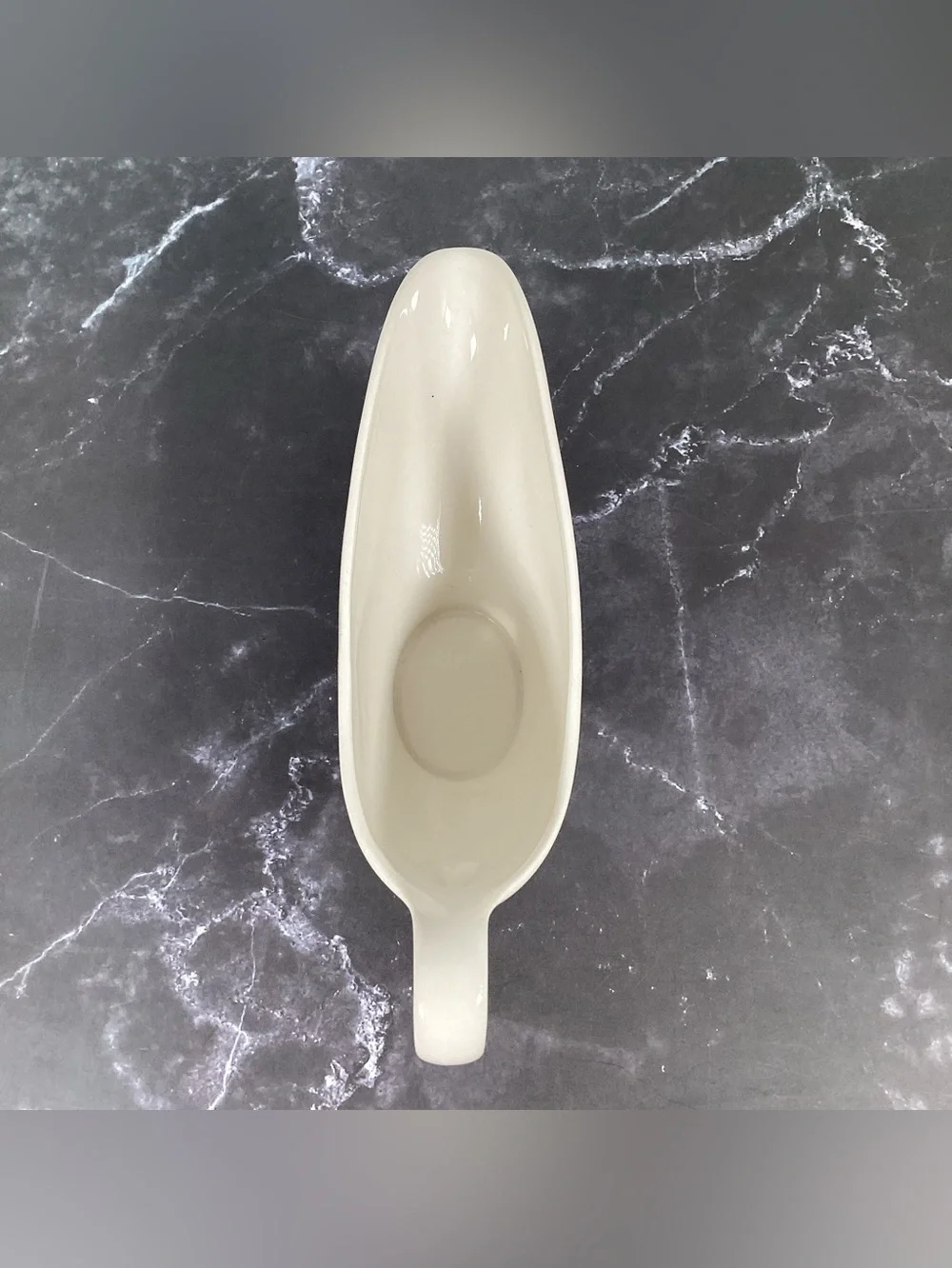 Vintage Bryan China Restaurant Ware Brown White Gravy Boat with Ladle, Sauce